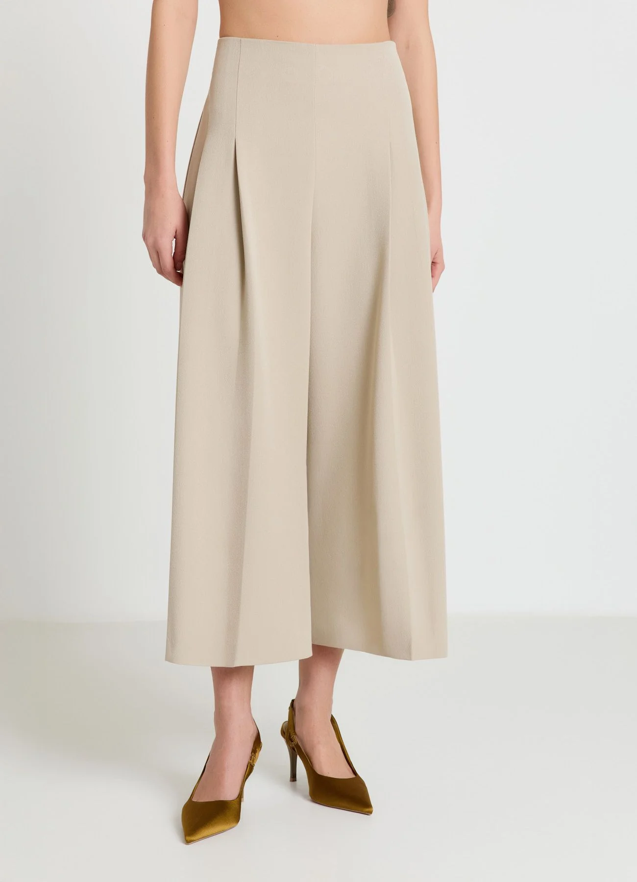 Pantaloni culotte con pieghe - Image 3