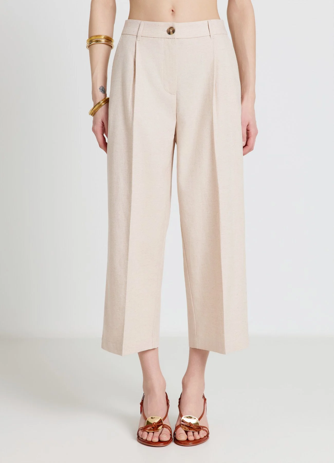Pantaloni culotte con pinces - Image 2
