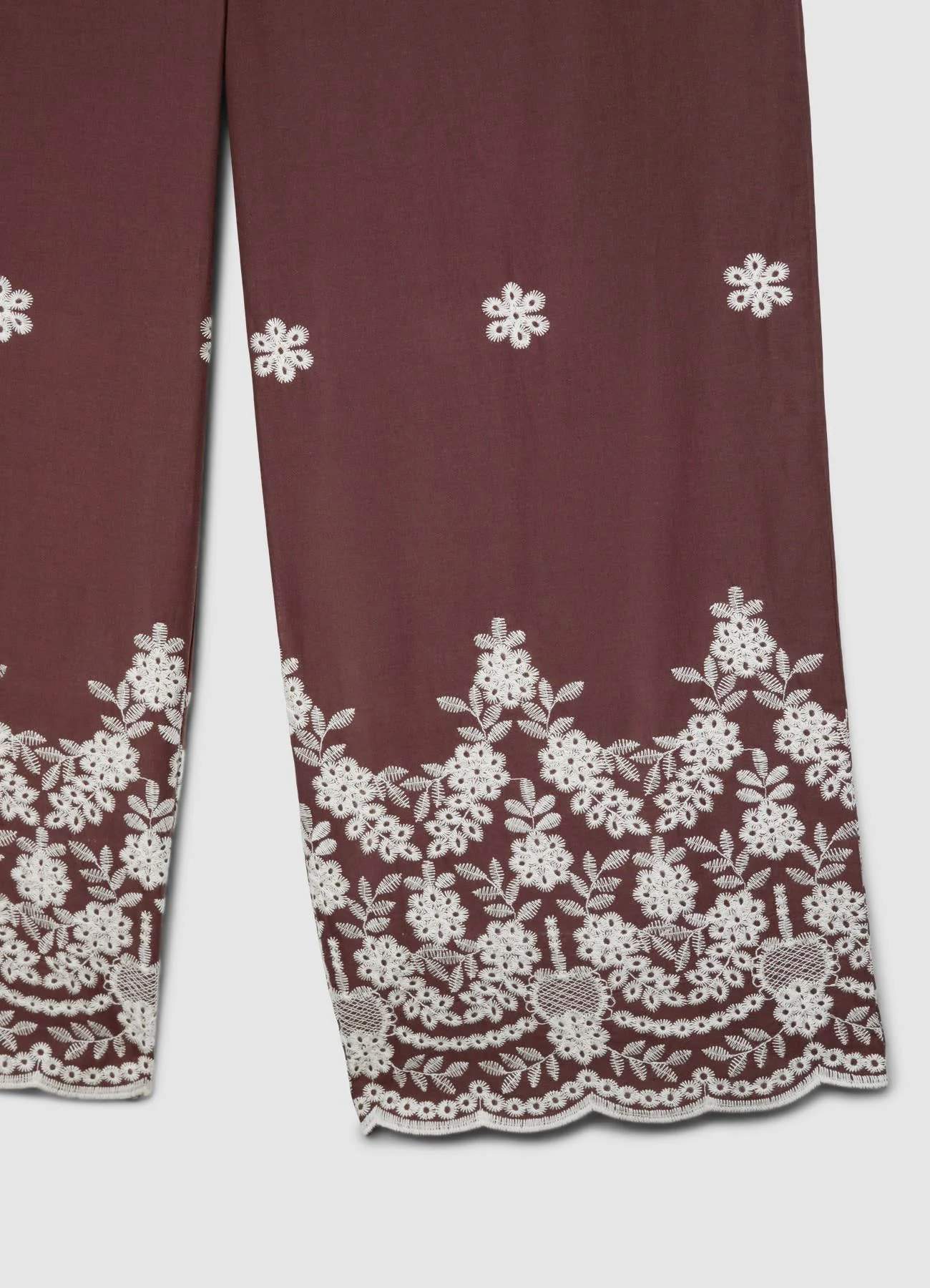 Pantaloni culotte con ricamo floreale - Image 5