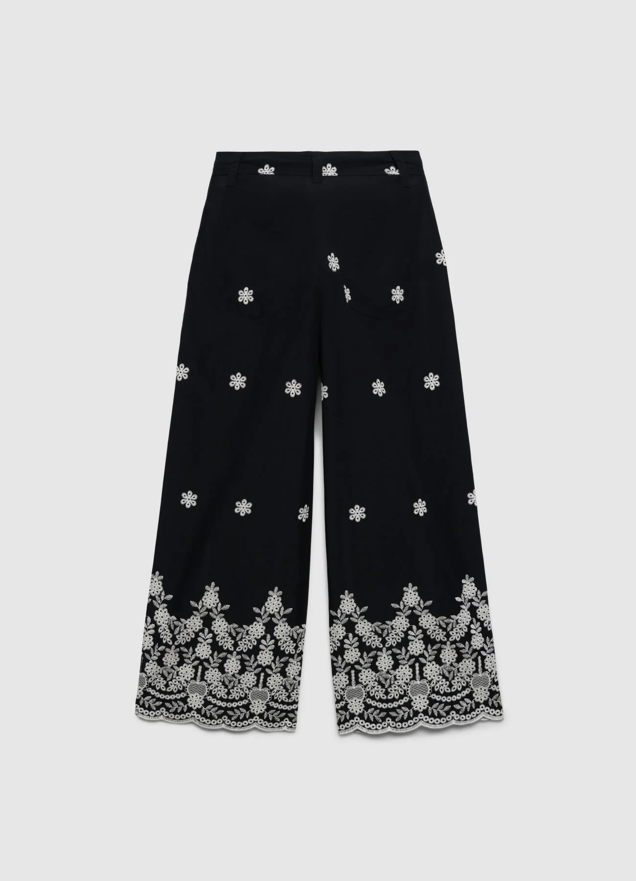 Pantaloni culotte con ricamo floreale - Image 5