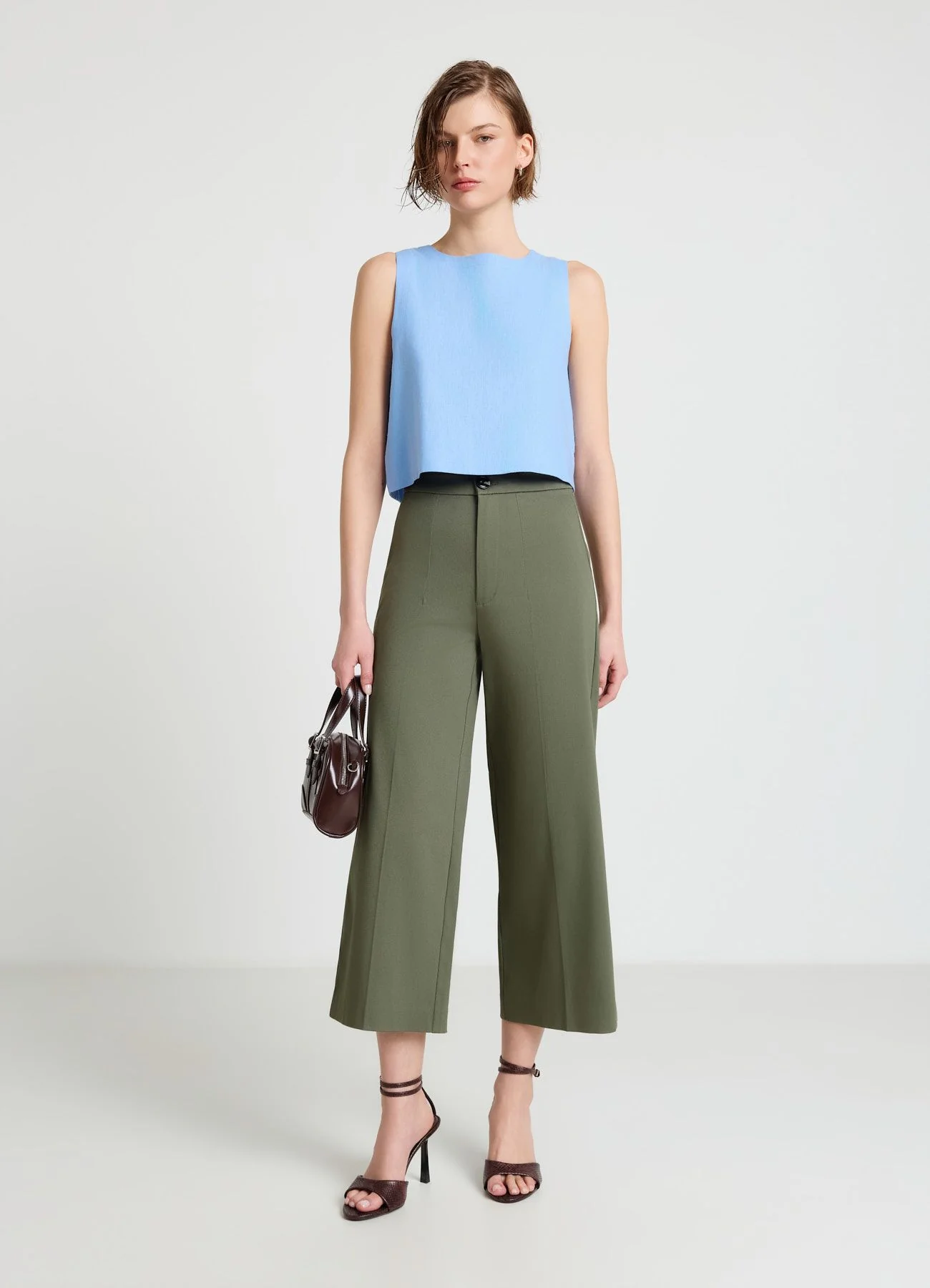 Pantaloni culotte sartoriali