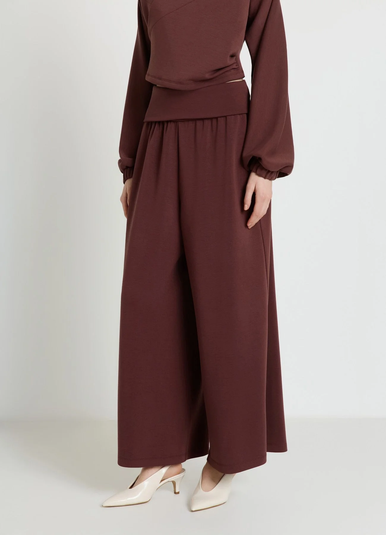 Pantaloni ginnici con fascia vita ripiegata - Image 2