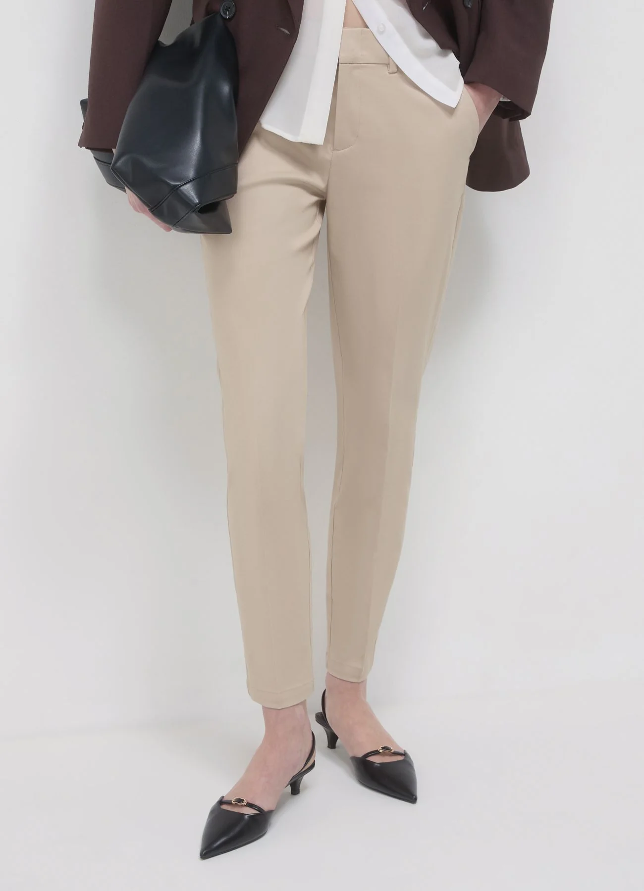 Pantaloni in rasatello di cotone