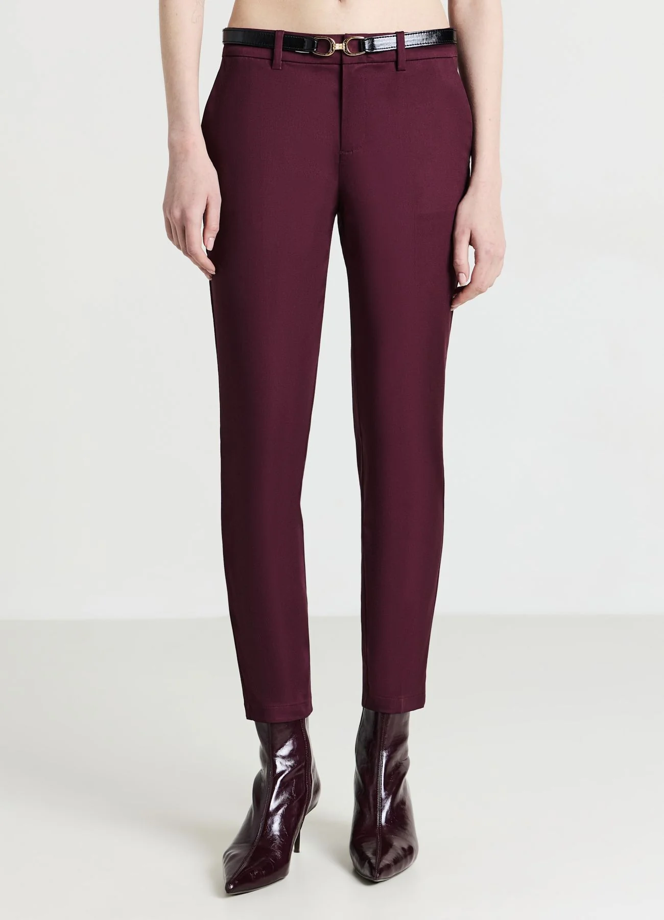 Pantaloni in rasatello tinta unita - Image 3
