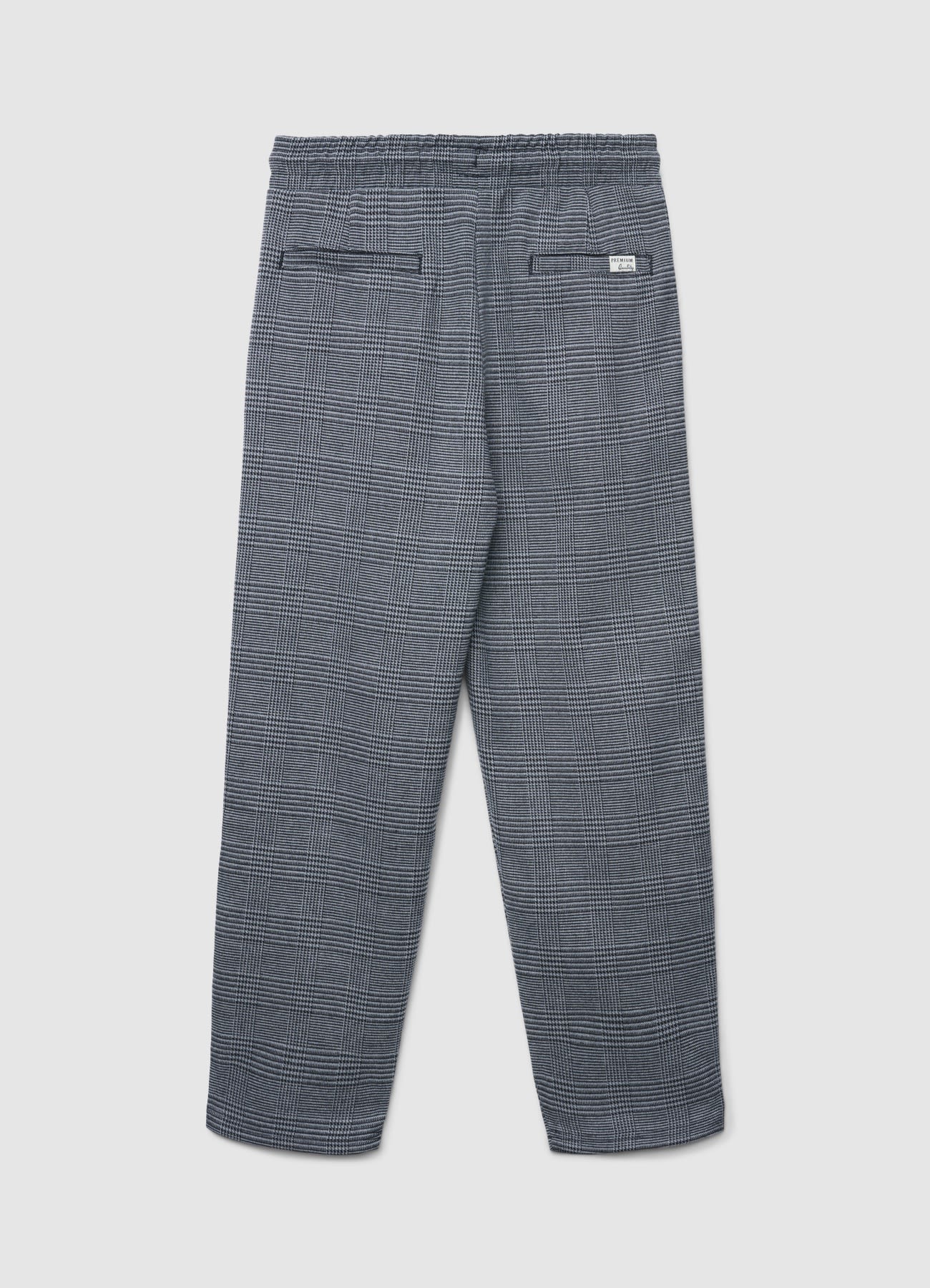 Pantaloni jogger a quadri con coulisse