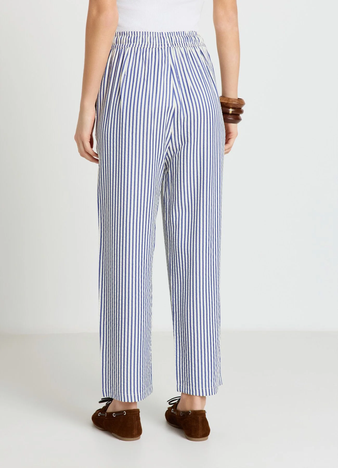 Pantaloni jogger a righe crinkle - Image 2