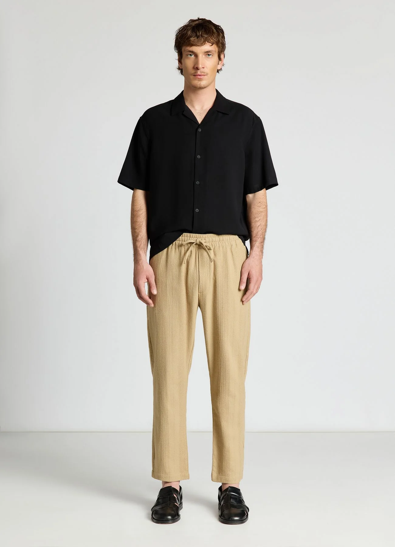 Pantaloni jogger a righe jacquard