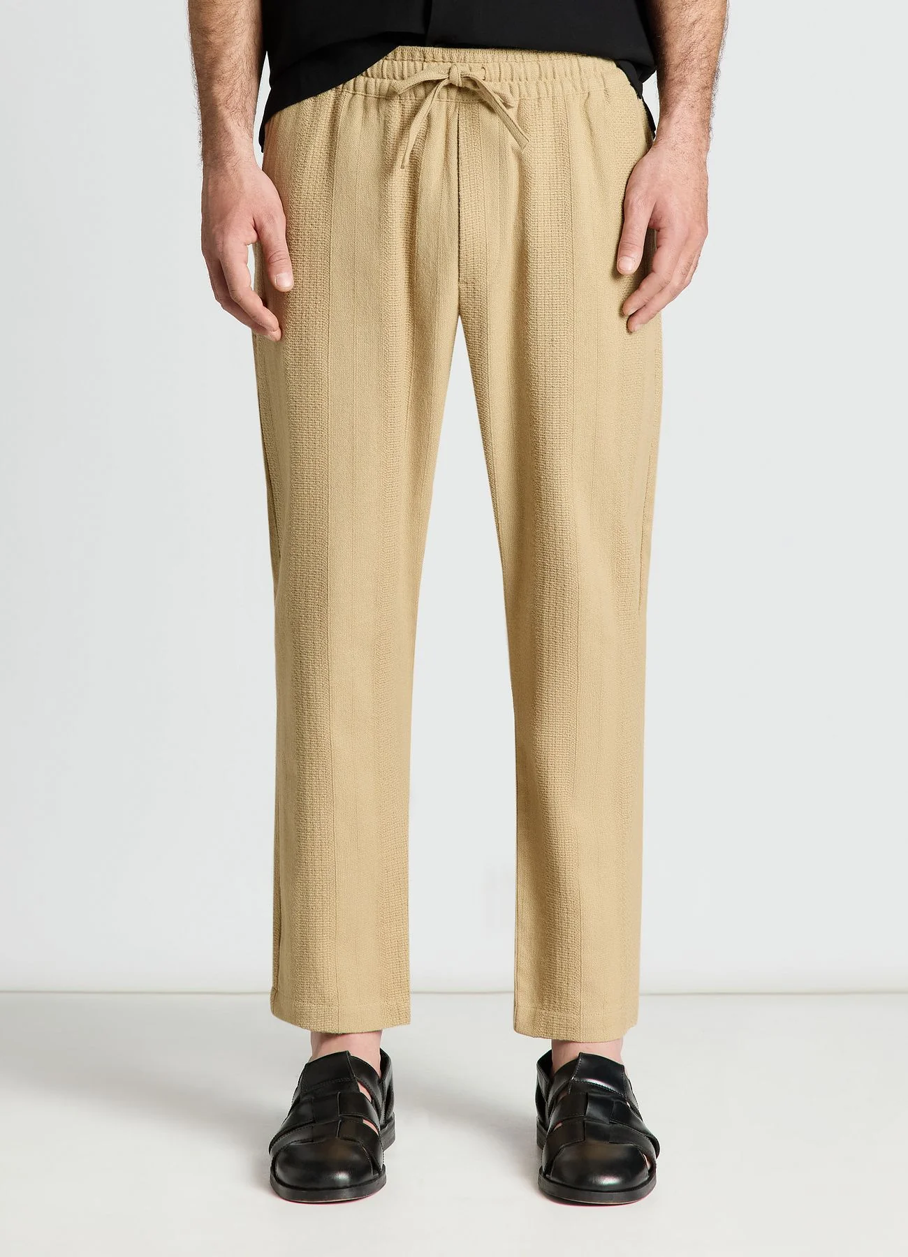 Pantaloni jogger a righe jacquard - Image 2
