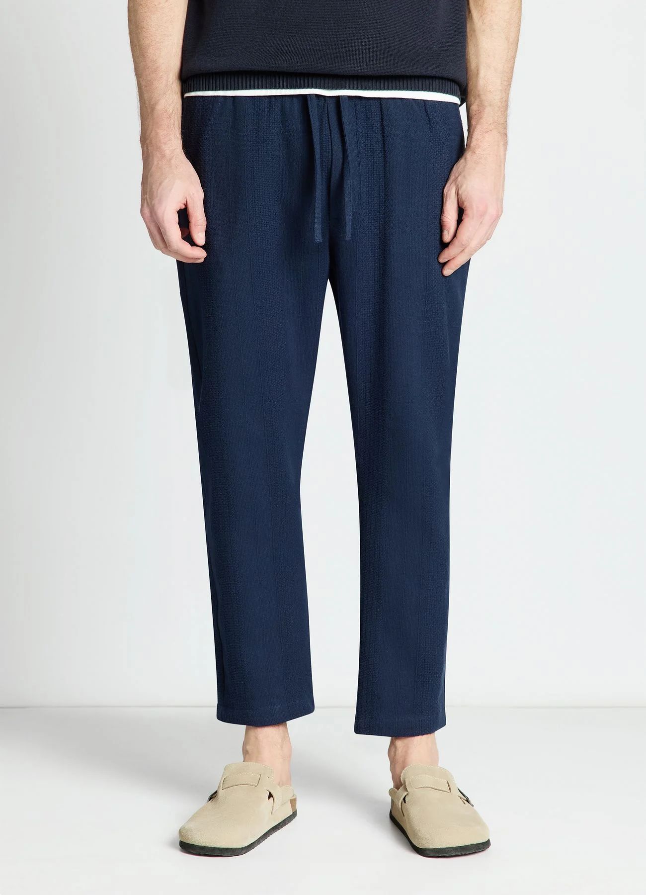 Pantaloni jogger a righe jacquard