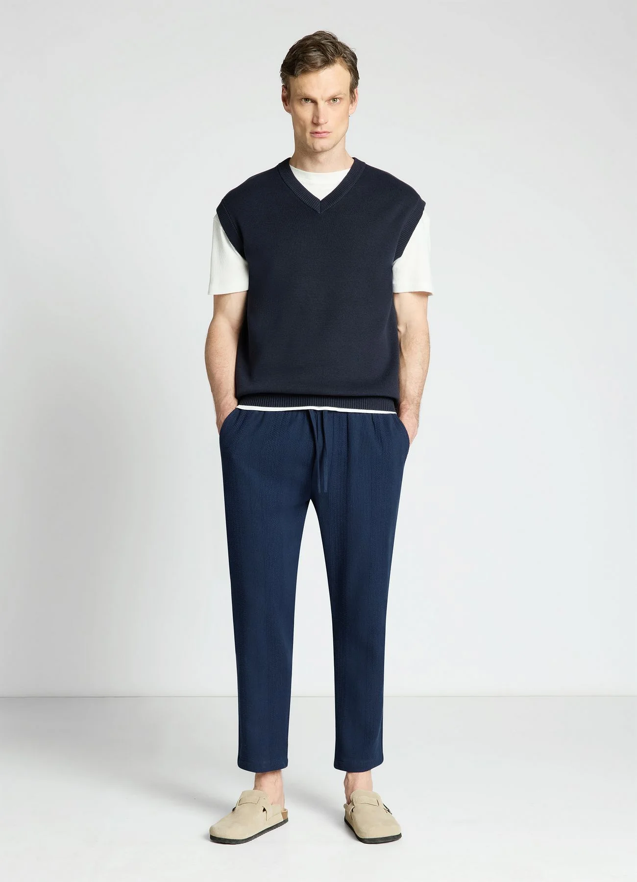 Pantaloni jogger a righe jacquard - Image 3