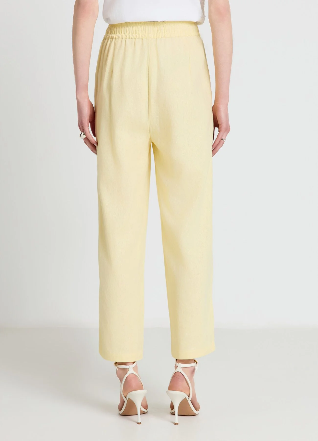 Pantaloni jogger misto lino - Image 2