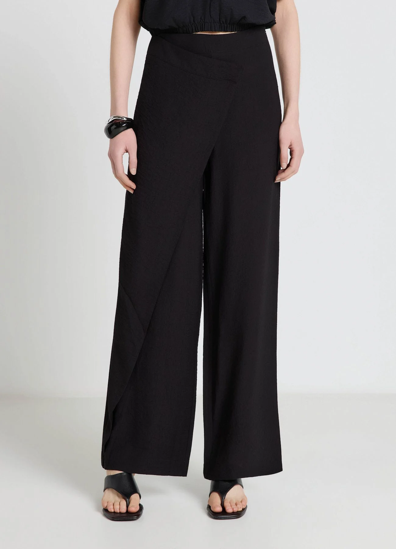 Pantaloni lunghi con pannello frontale sovrapposto - Image 3