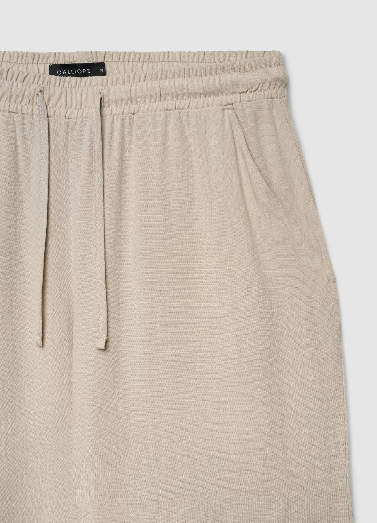 Pantaloni lunghi con vita elasticizzata e coulisse - Image 6