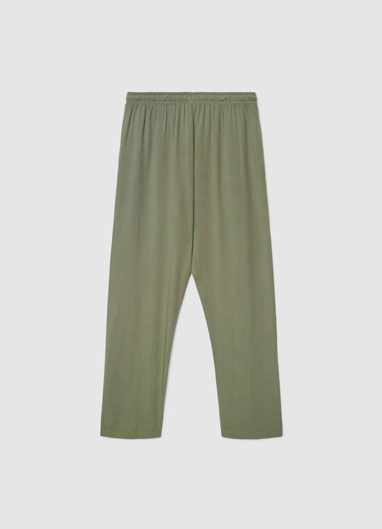 Pantaloni lunghi con vita elasticizzata e coulisse - Image 2