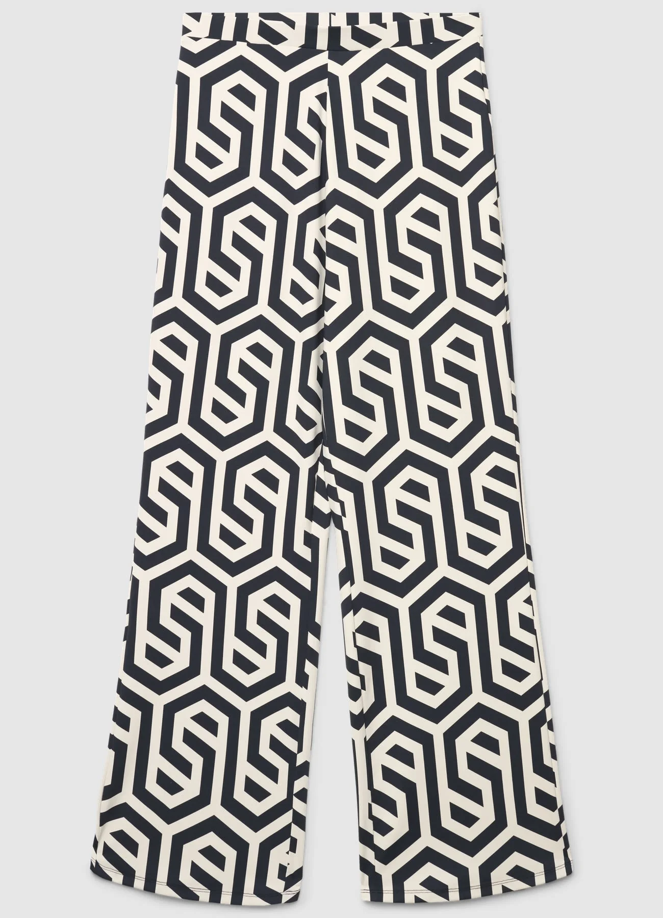 Pantaloni palazzo a fantasia geometrica - Image 4