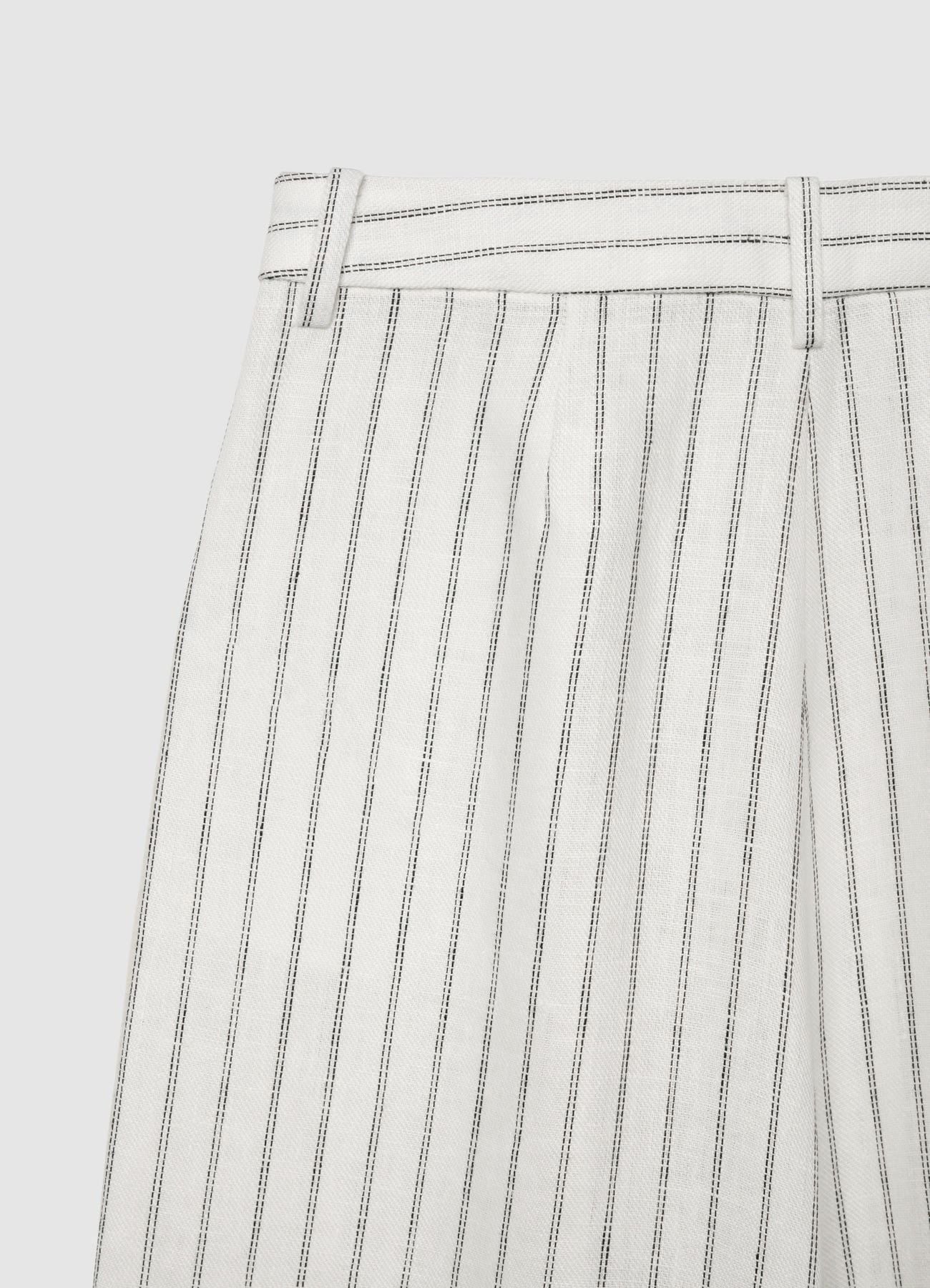 Pantaloni palazzo a righe in lino - Image 5