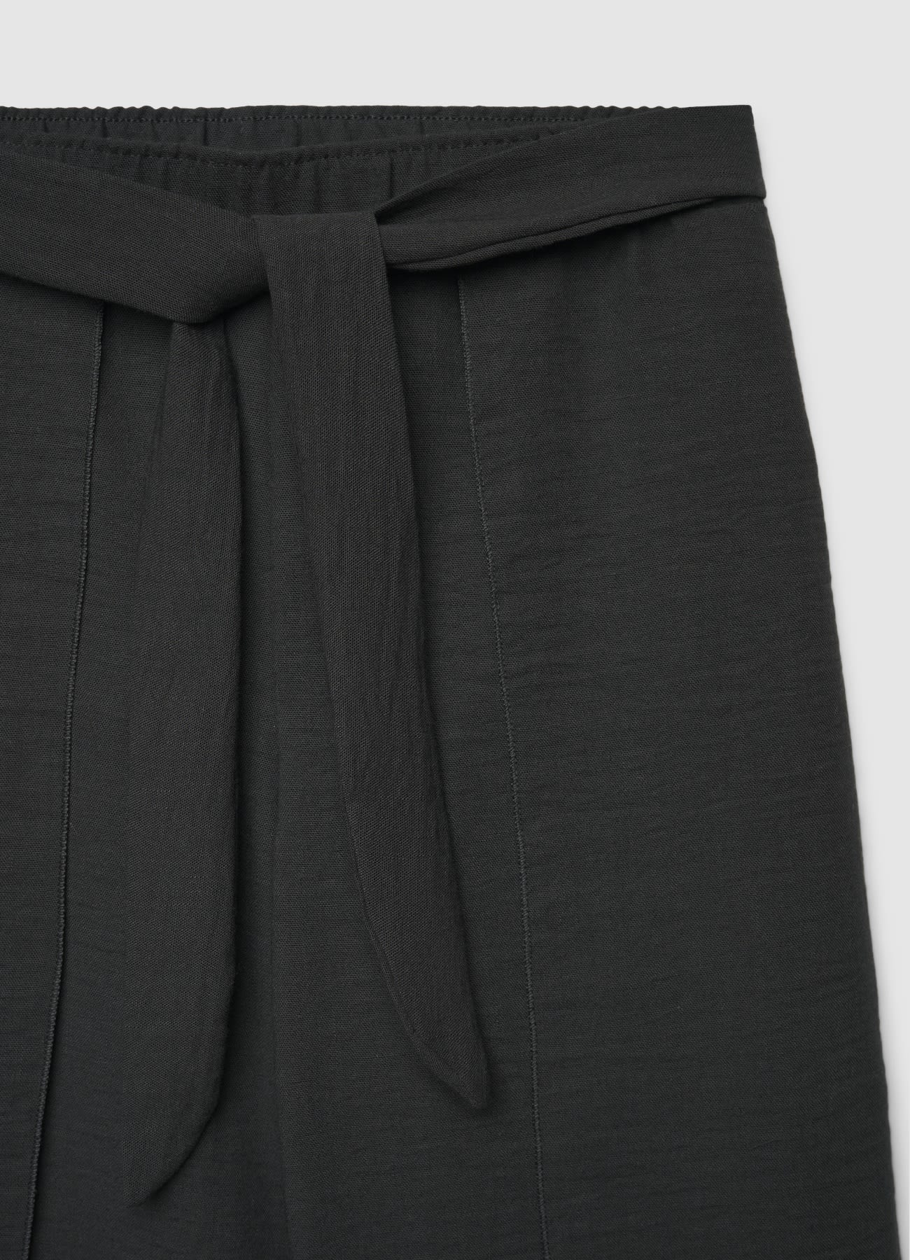 Pantaloni palazzo con cintura e vita elasticizzata - Image 3