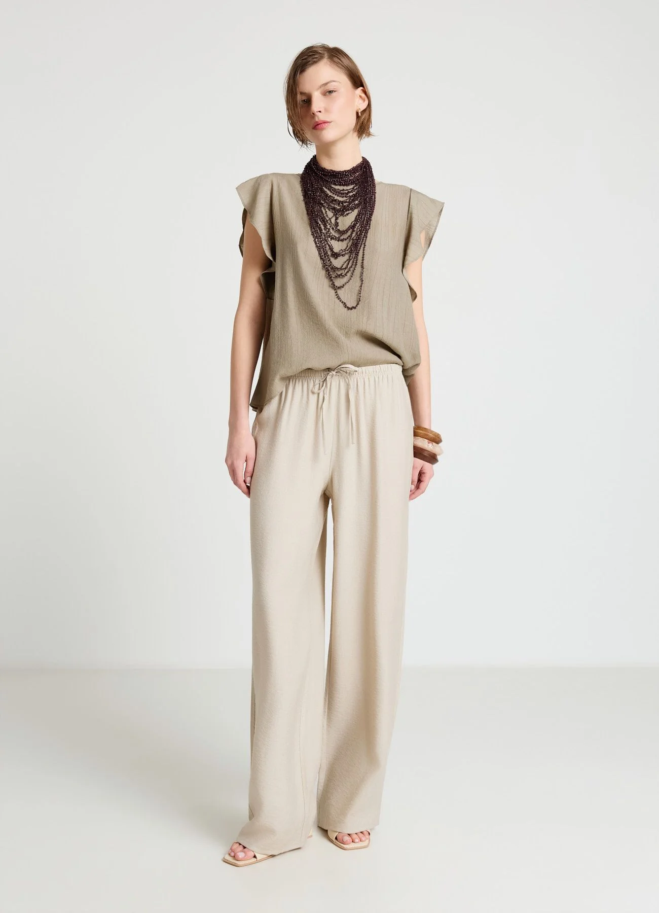 Pantaloni palazzo con coulisse