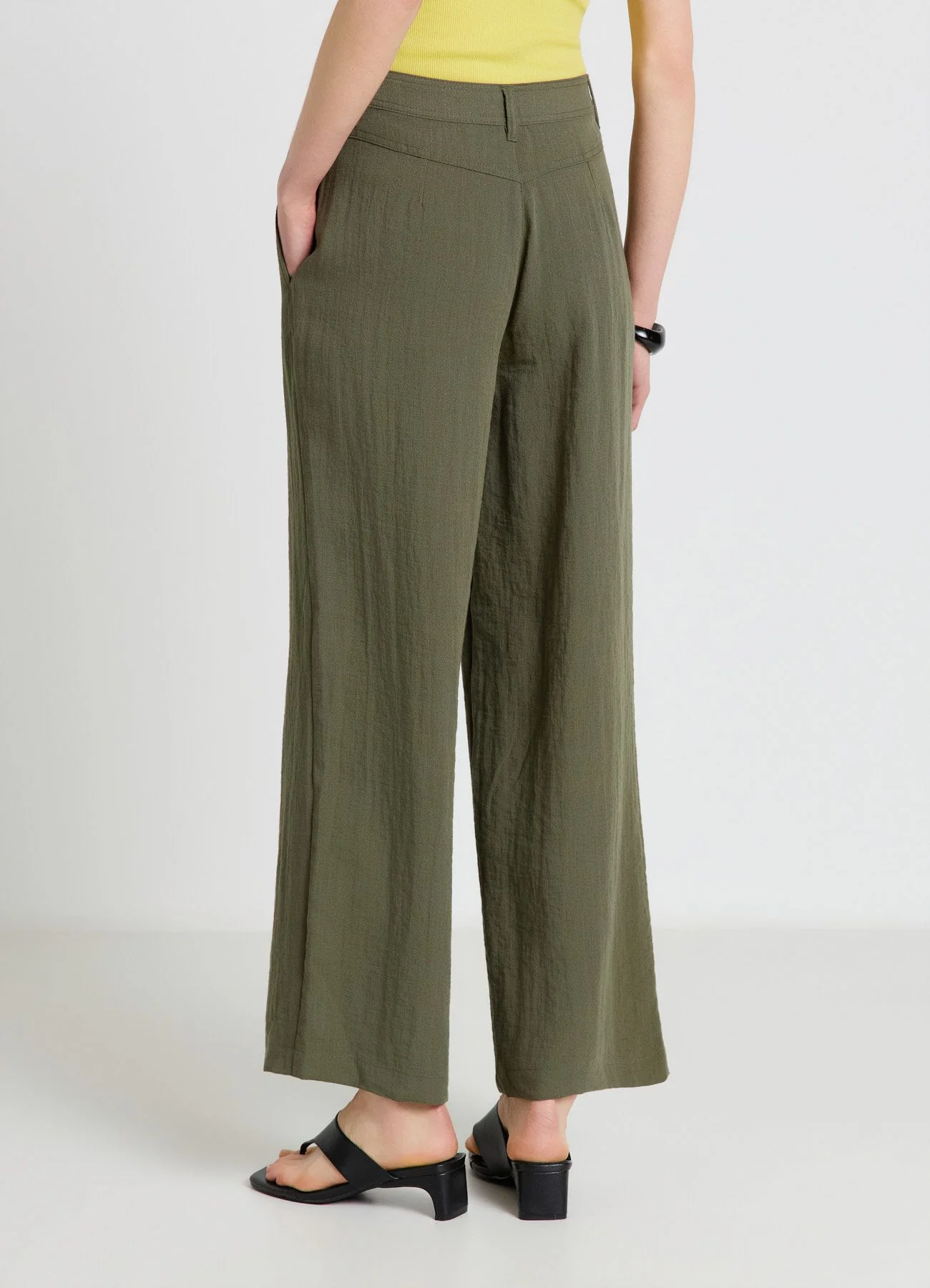 Pantaloni palazzo con doppie pinces - Image 3