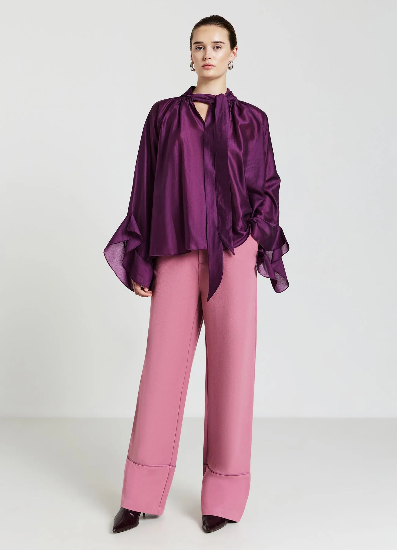 Pantaloni palazzo con elastico dietro - Image 2