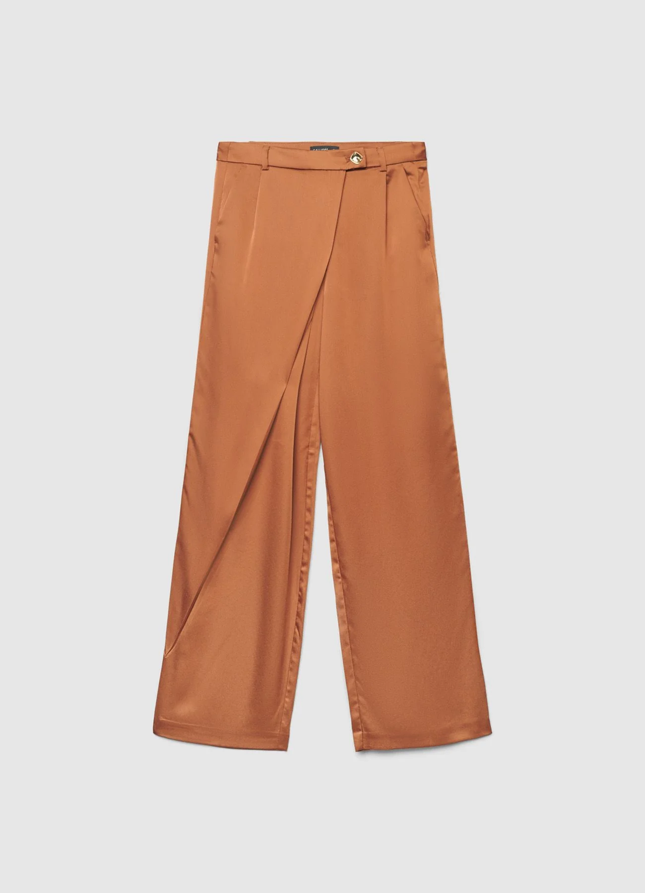 Pantaloni palazzo con piega asimmetrica - Image 3