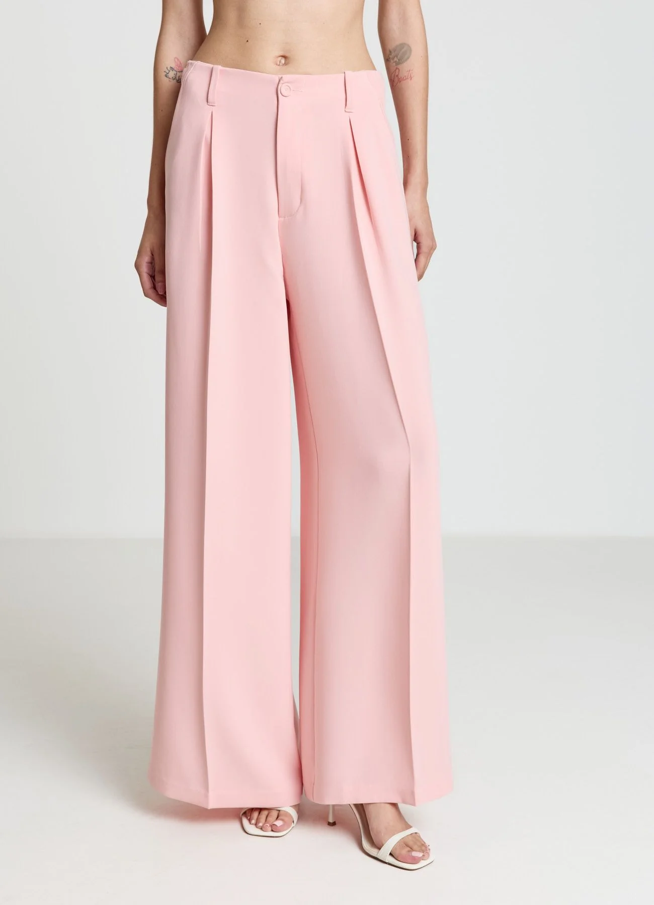Pantaloni palazzo con pieghe - Image 3