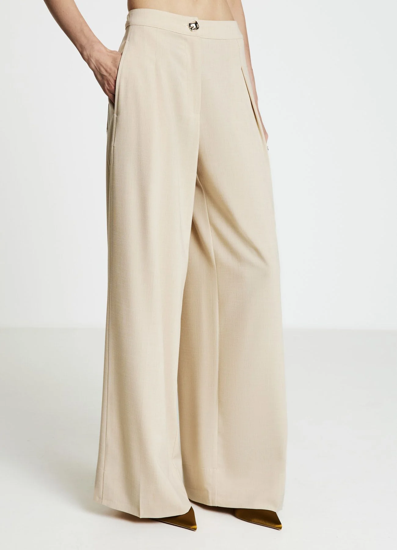 Pantaloni palazzo con pinces - Image 2