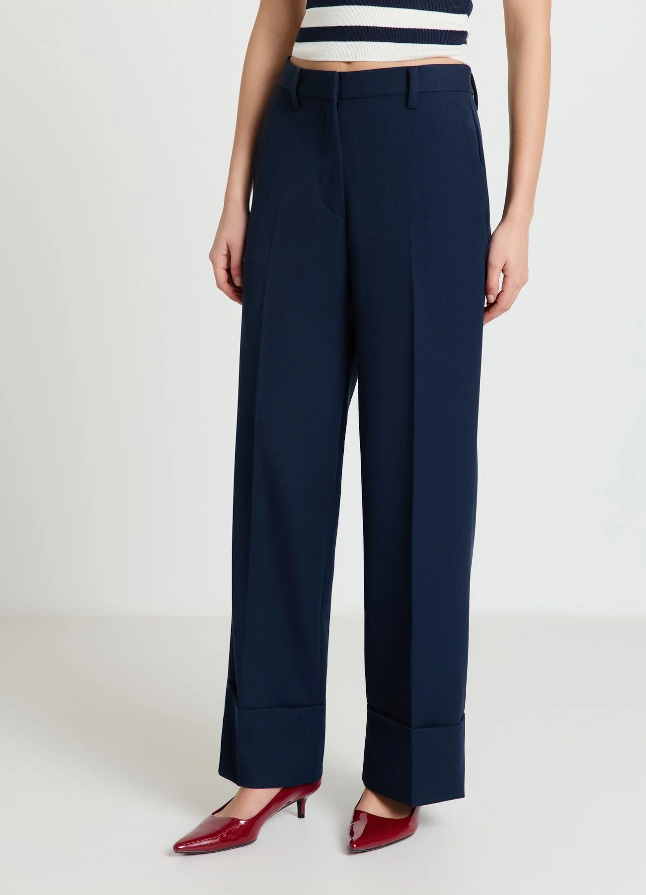 Pantaloni palazzo con risvolto - Image 3