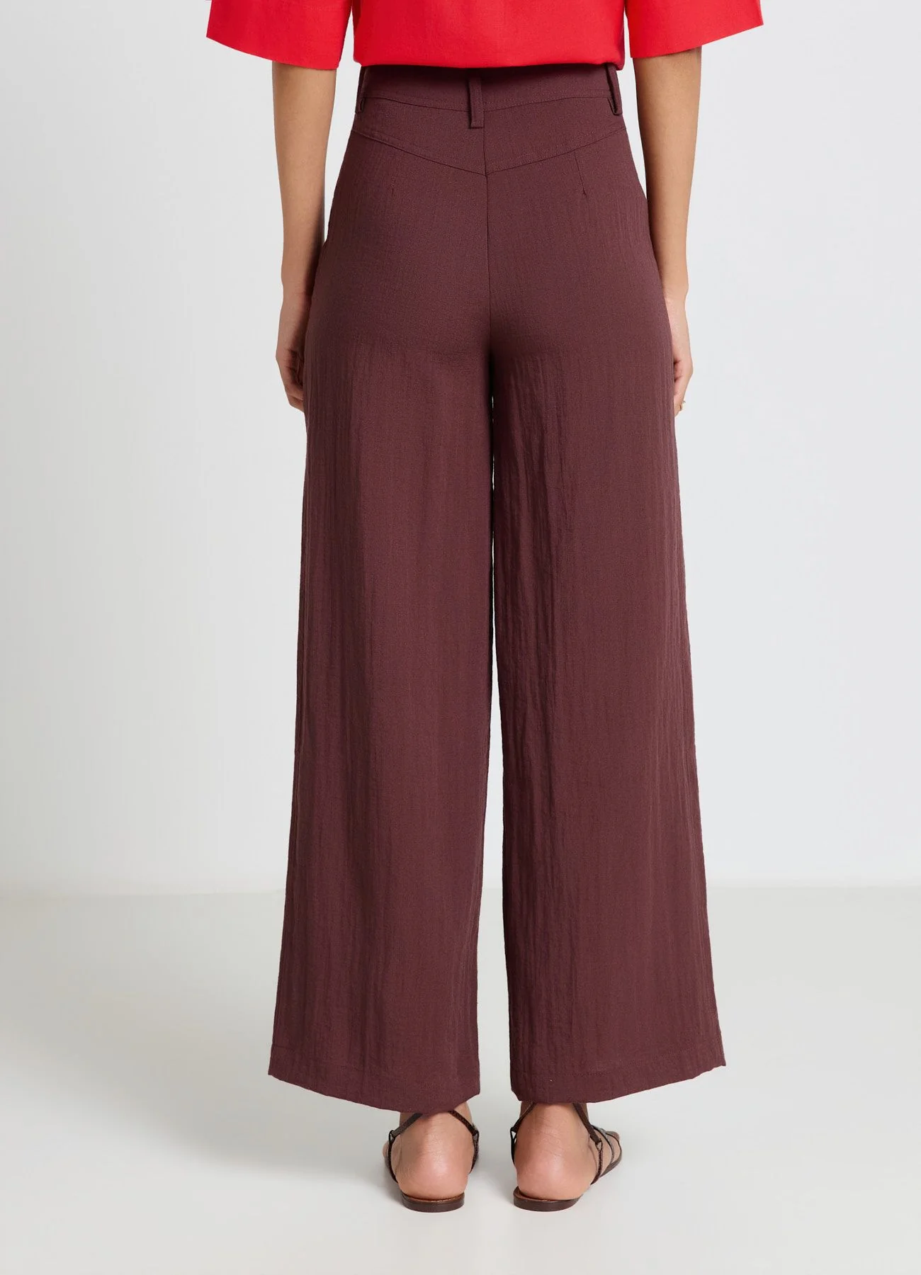 Pantaloni palazzo con tasche applicate