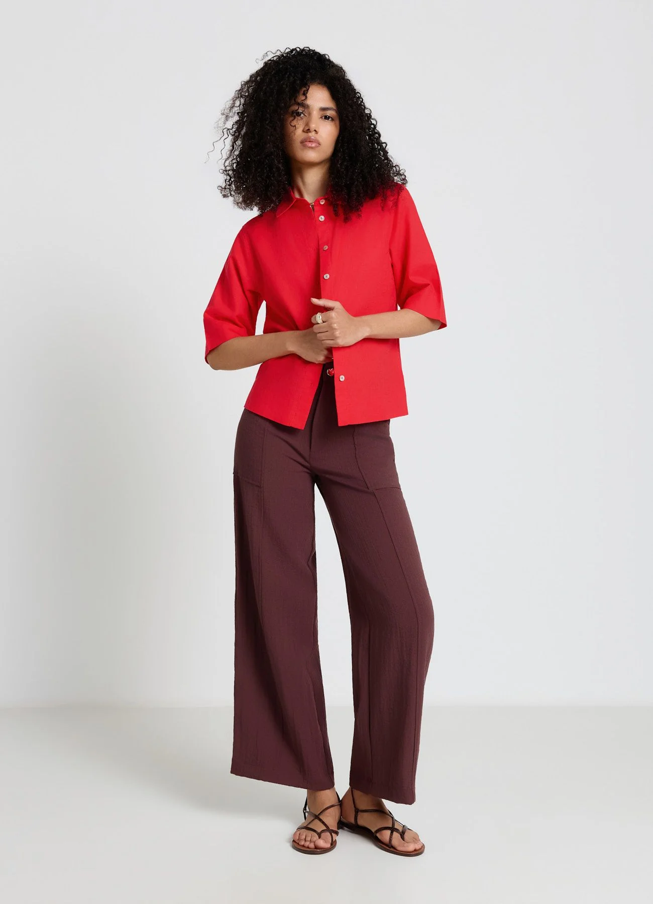 Pantaloni palazzo con tasche applicate - Image 2