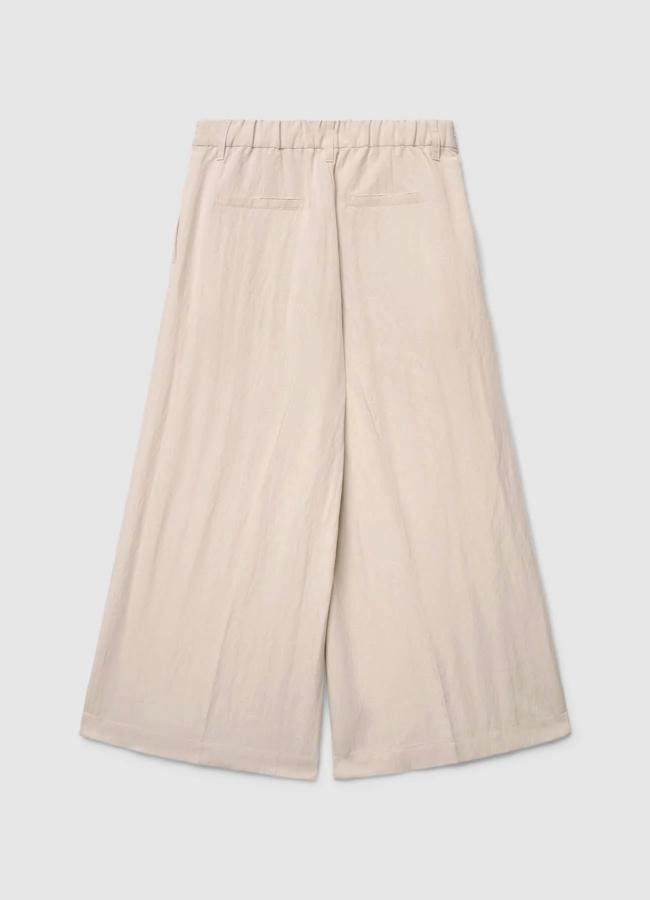 Pantaloni palazzo crop a tinta unita - Image 4