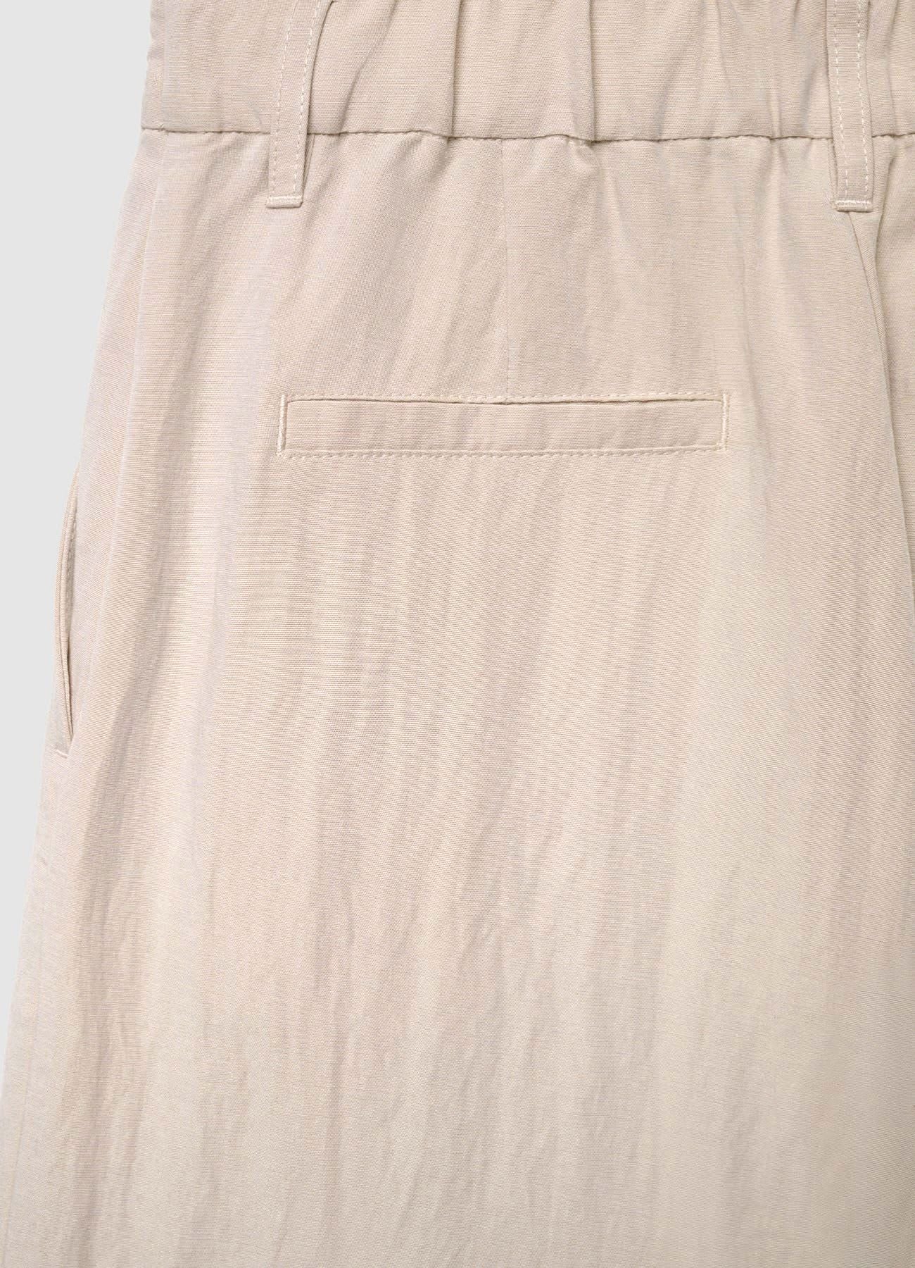 Pantaloni palazzo crop a tinta unita - Image 5