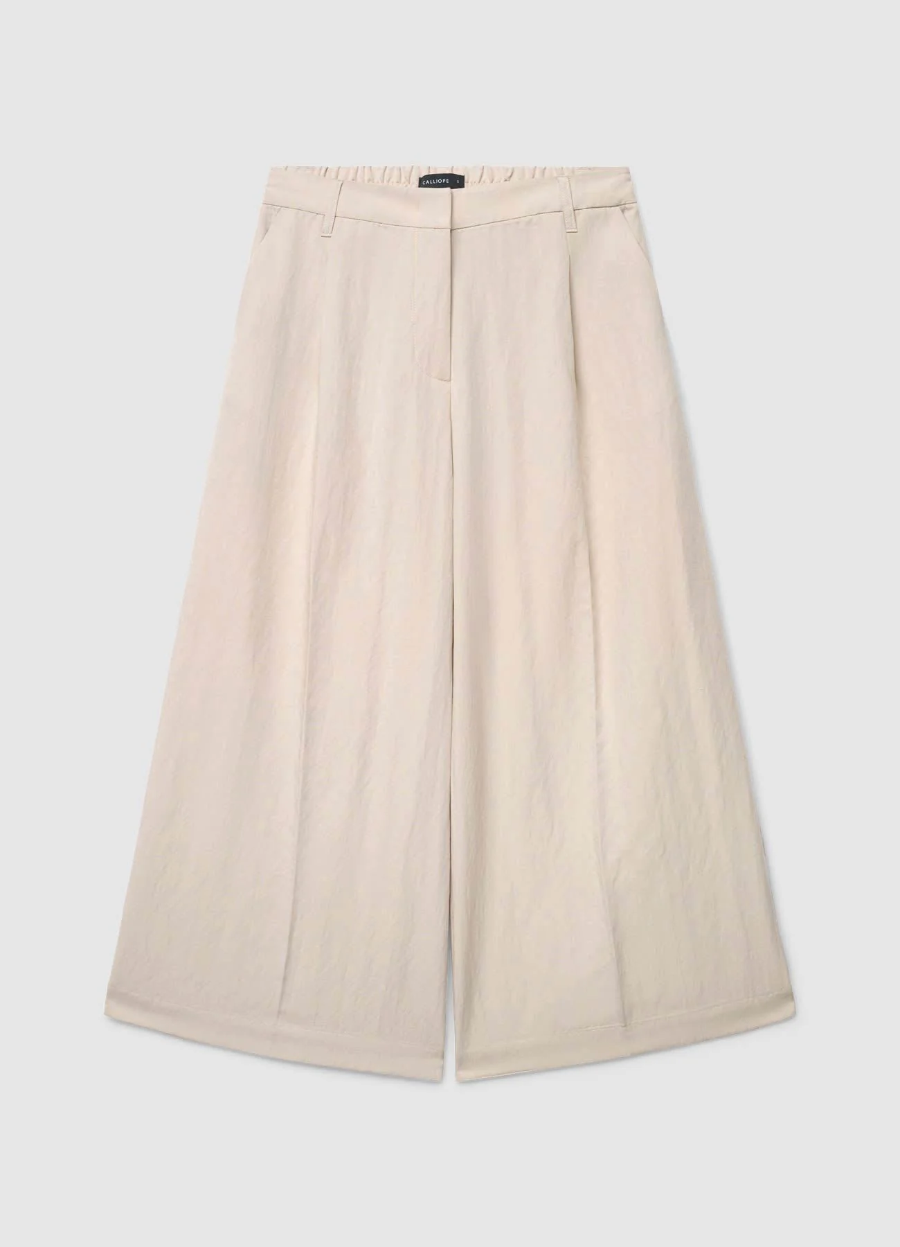 Pantaloni palazzo crop a tinta unita - Image 6