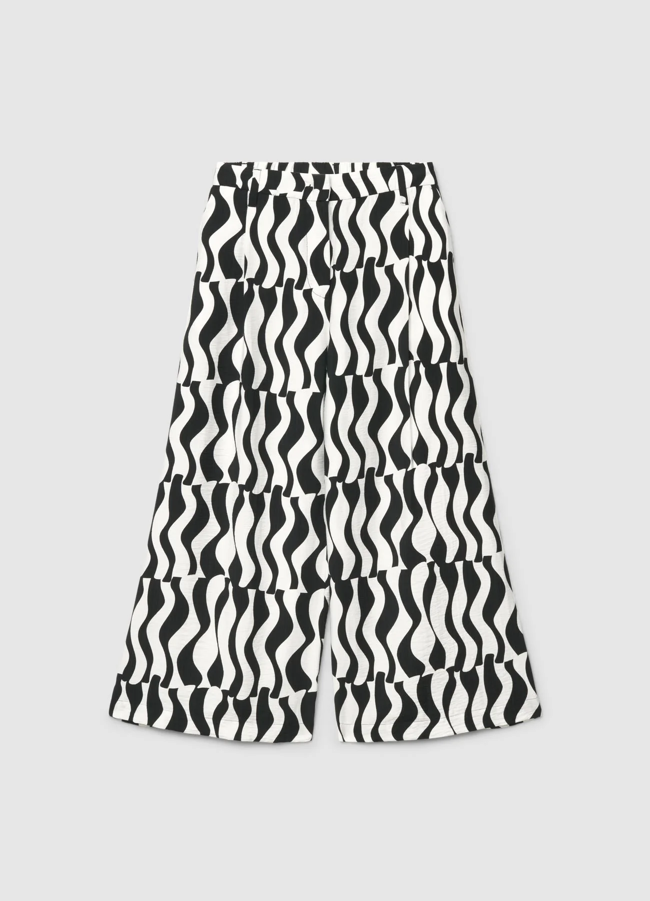 Pantaloni palazzo crop ampio a fantasia - Image 5