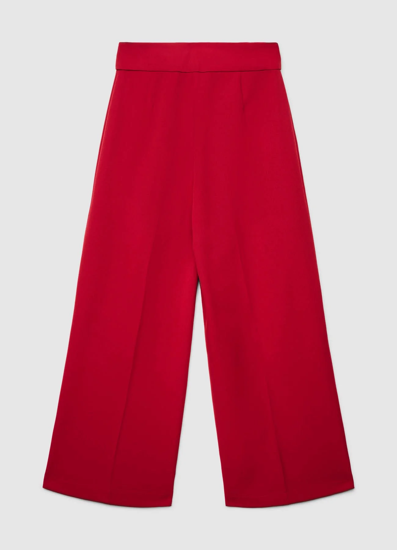 Pantaloni palazzo cropped tinta unita - Image 4