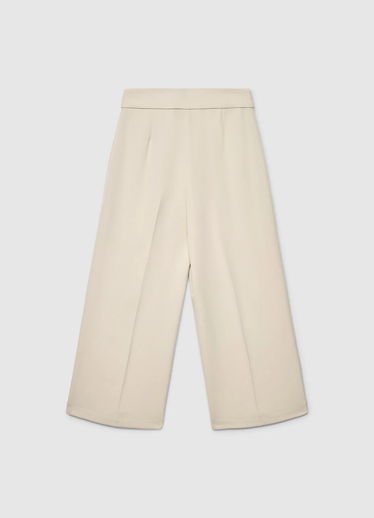 Pantaloni palazzo cropped tinta unita - Image 4