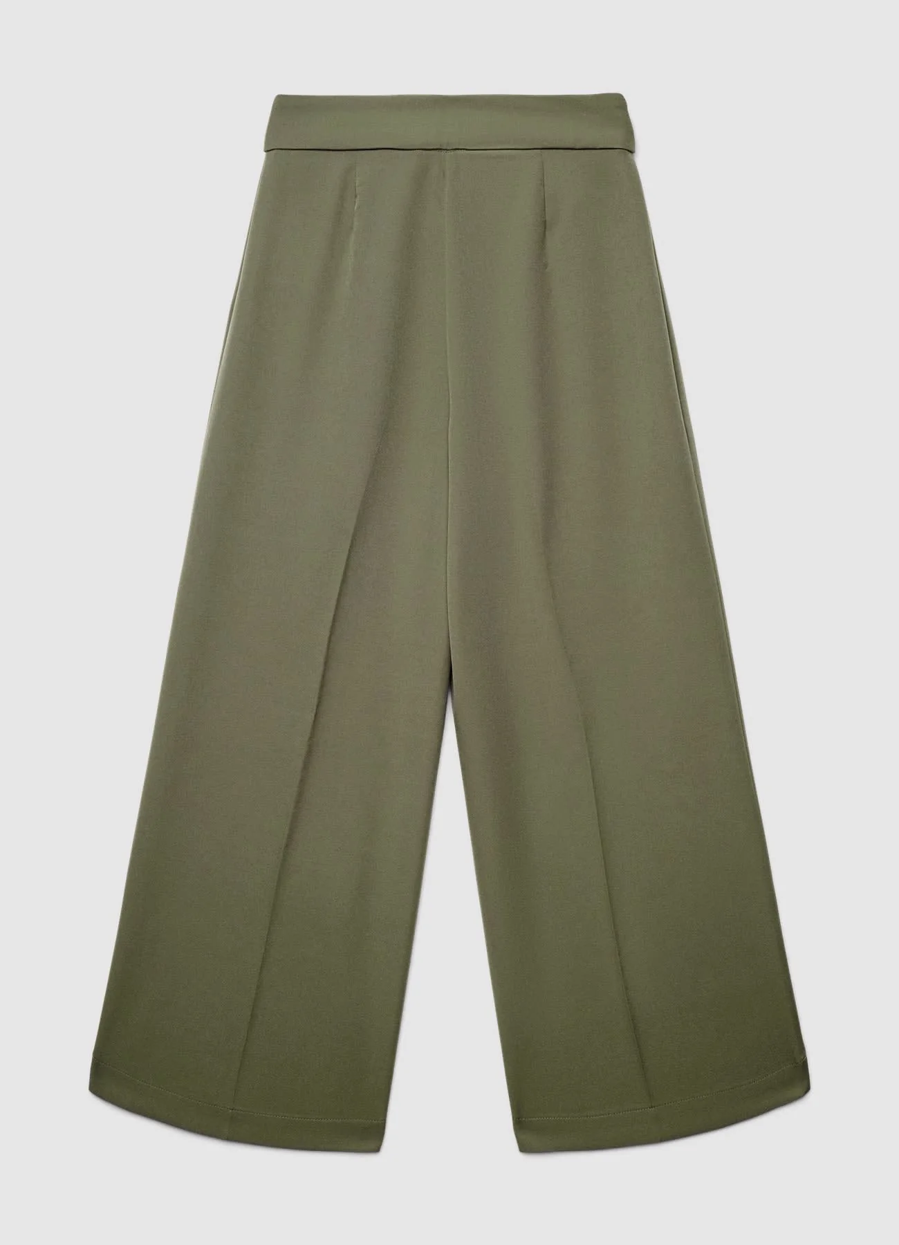 Pantaloni palazzo cropped tinta unita - Image 4