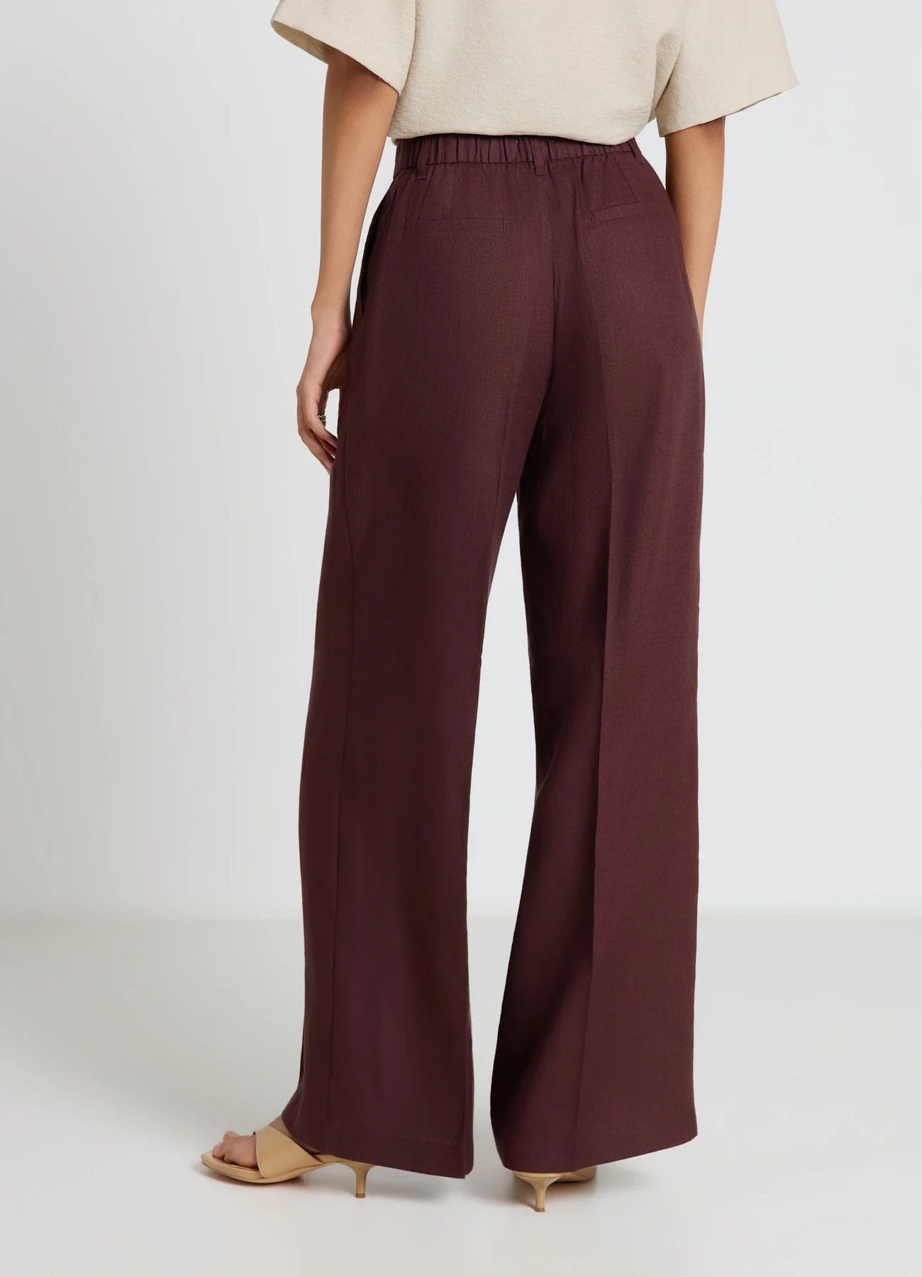 Pantaloni palazzo in lino - Image 3