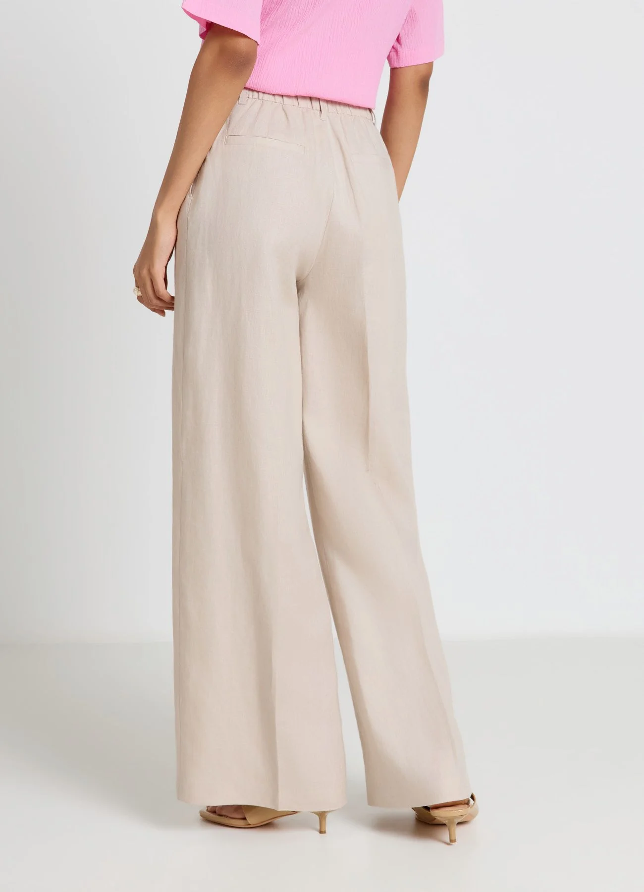 Pantaloni palazzo in lino - Image 3
