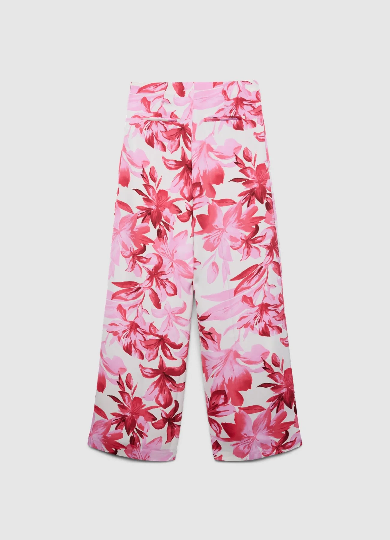 Pantaloni palazzo similsatin con stampa floreale - Image 5