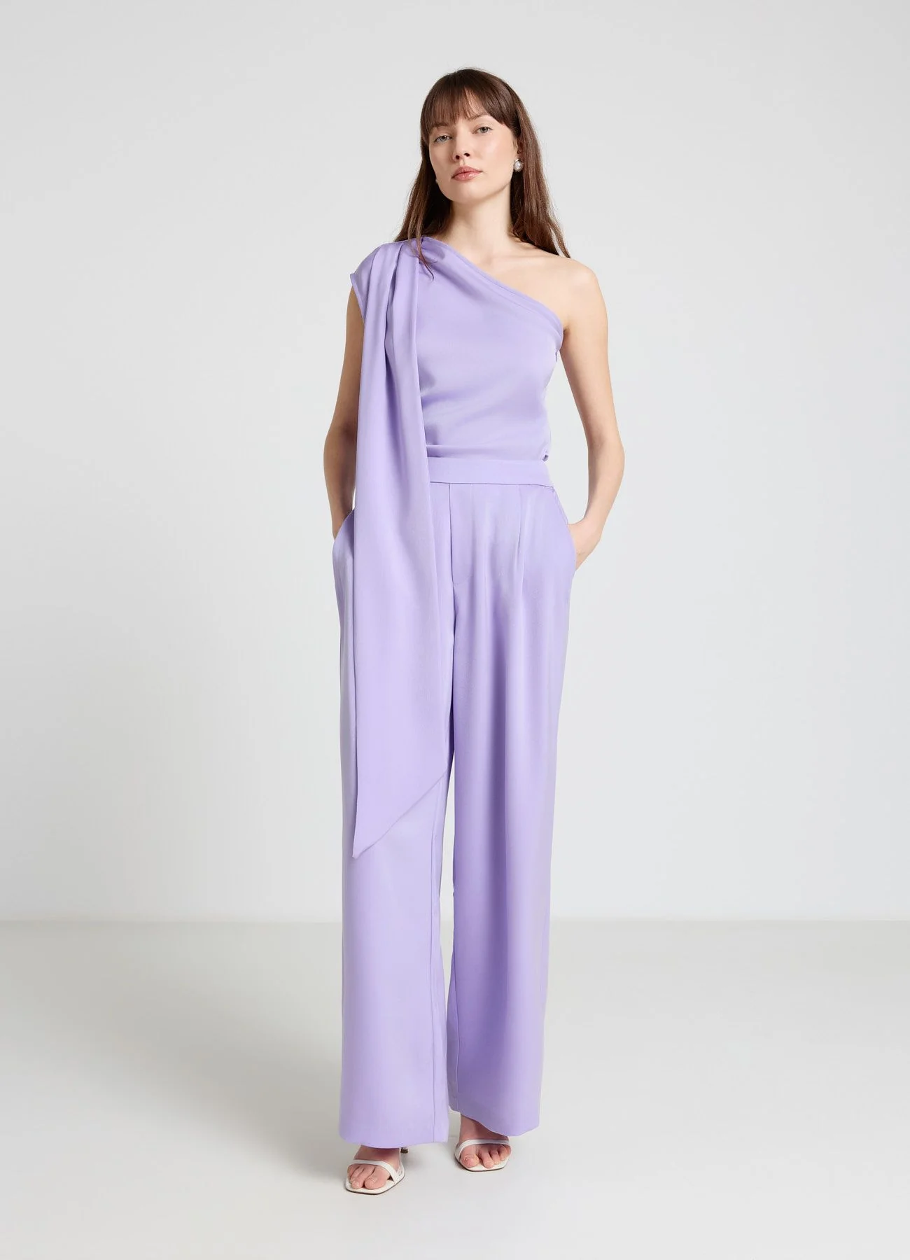 Pantaloni palazzo similsatin - Image 2