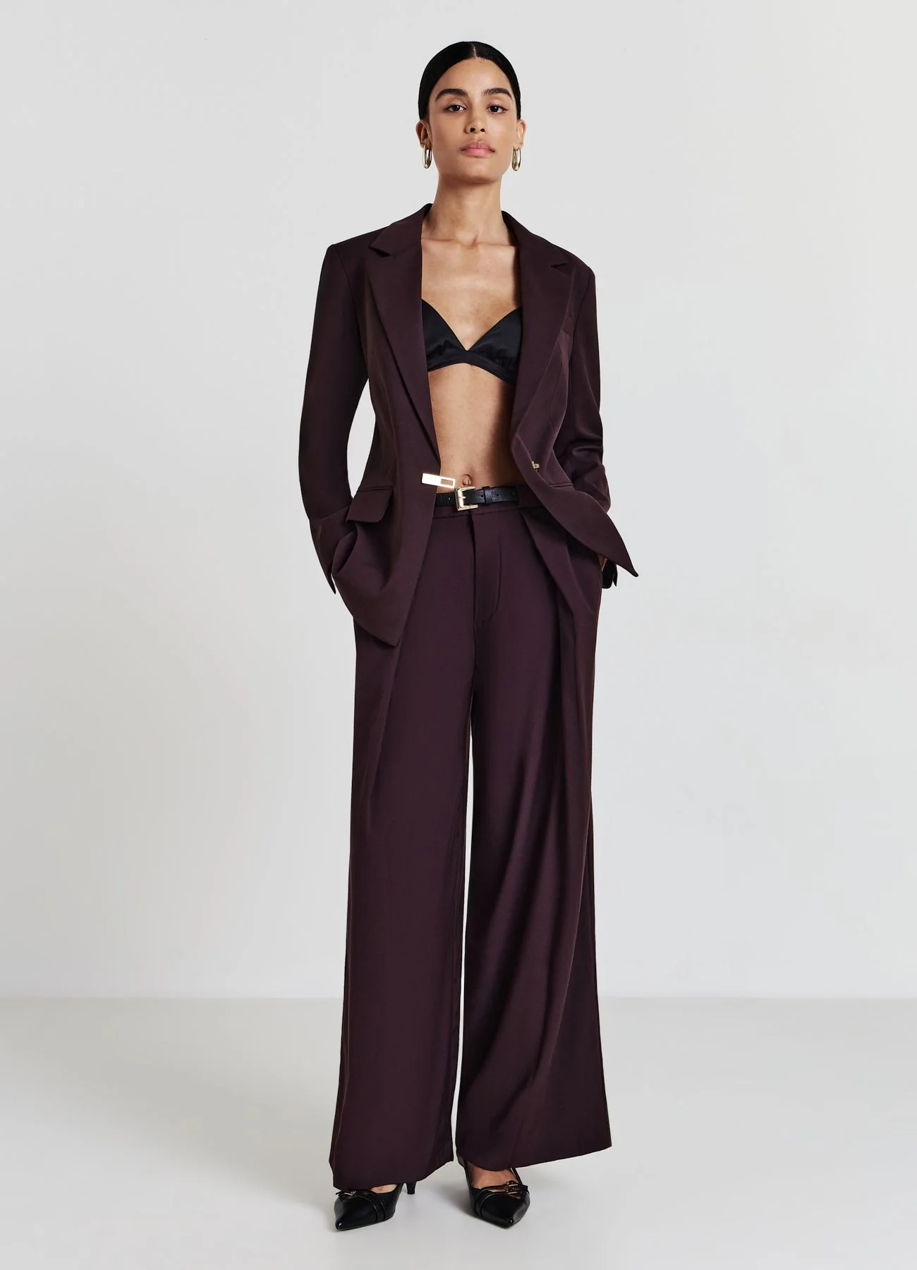 Pantaloni palazzo tinta unita - Image 3