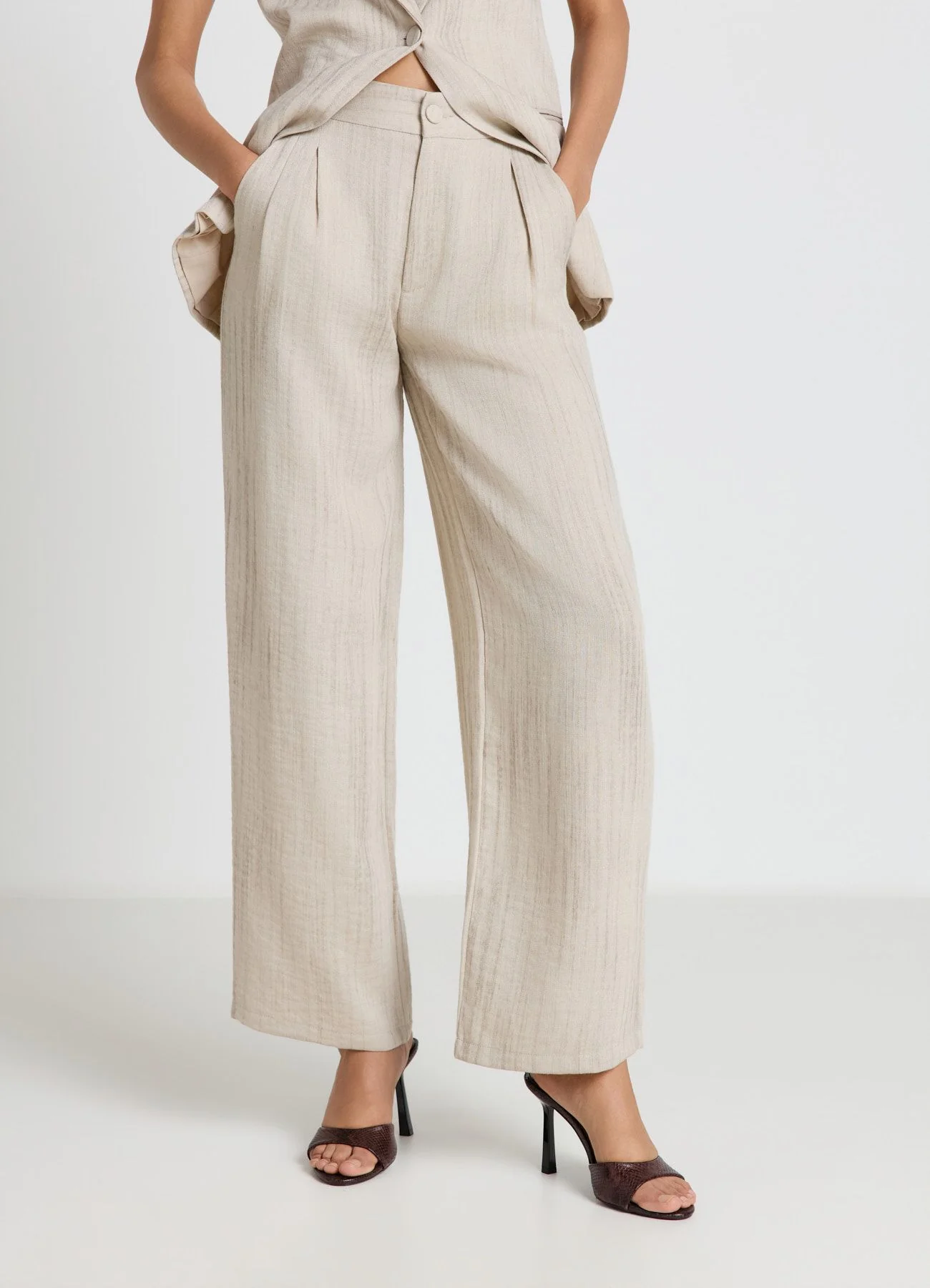 Pantaloni palazzo tinta unita - Image 2