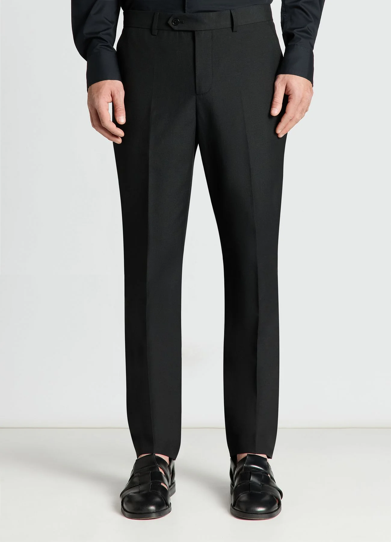 Pantaloni sartoriali con piega e tasche a filetto - Image 3