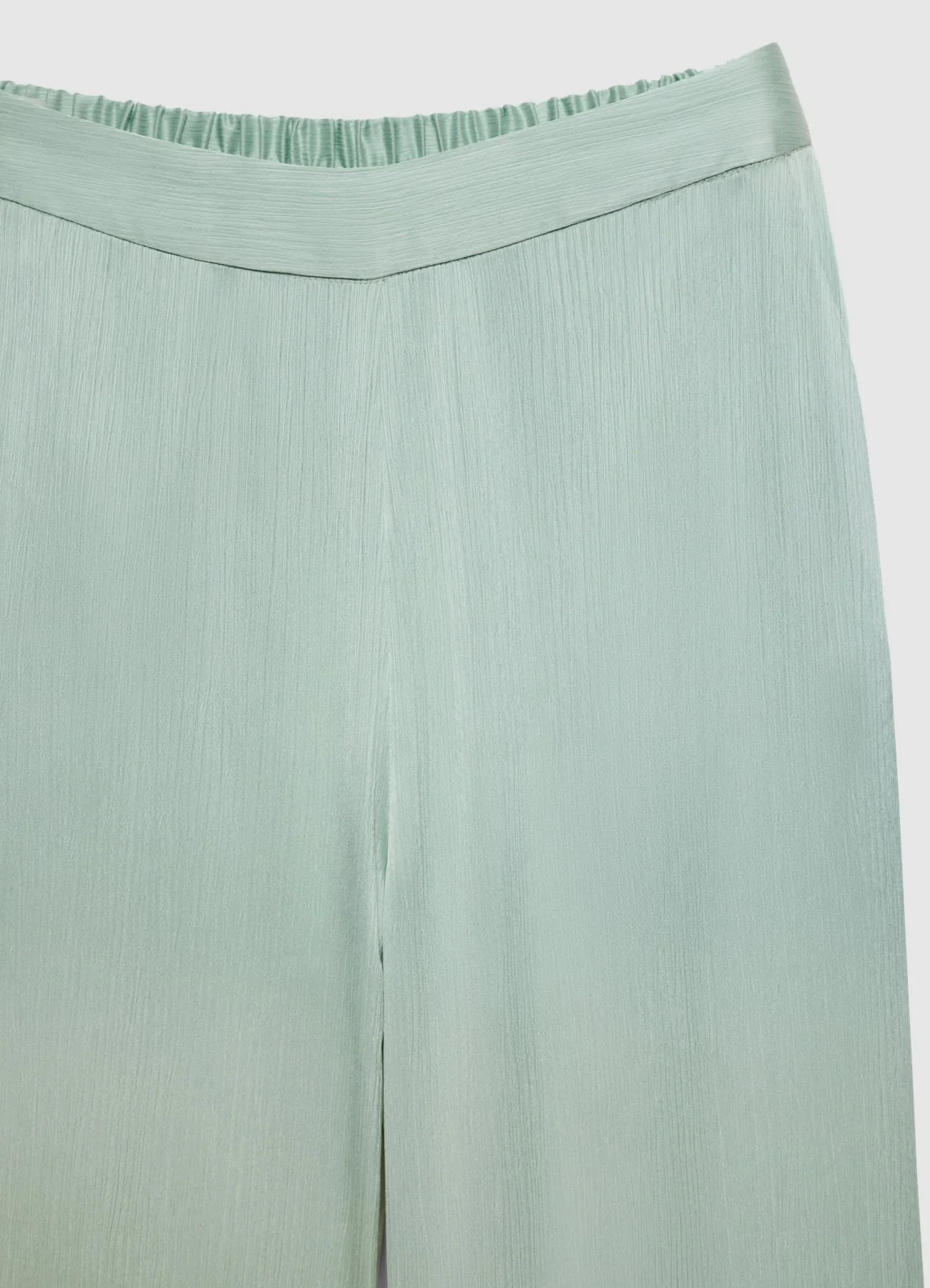 Pantaloni similsatin tinta unita - Image 3