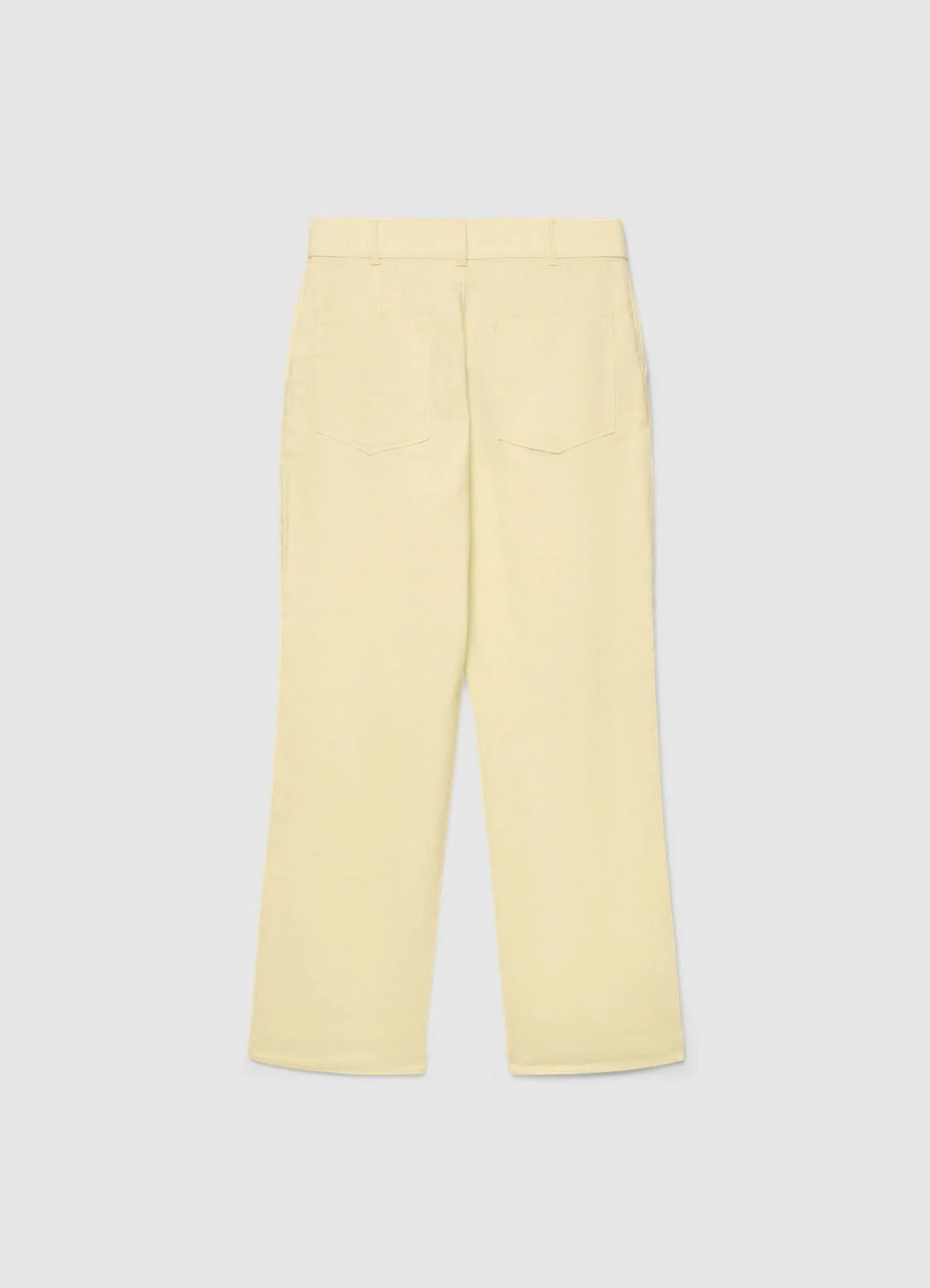 Pantaloni straight con nervatura a tinta unita - Image 4