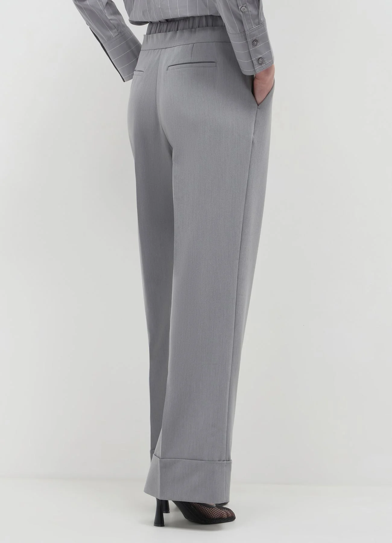 Pantaloni straight con risvolto - Image 3