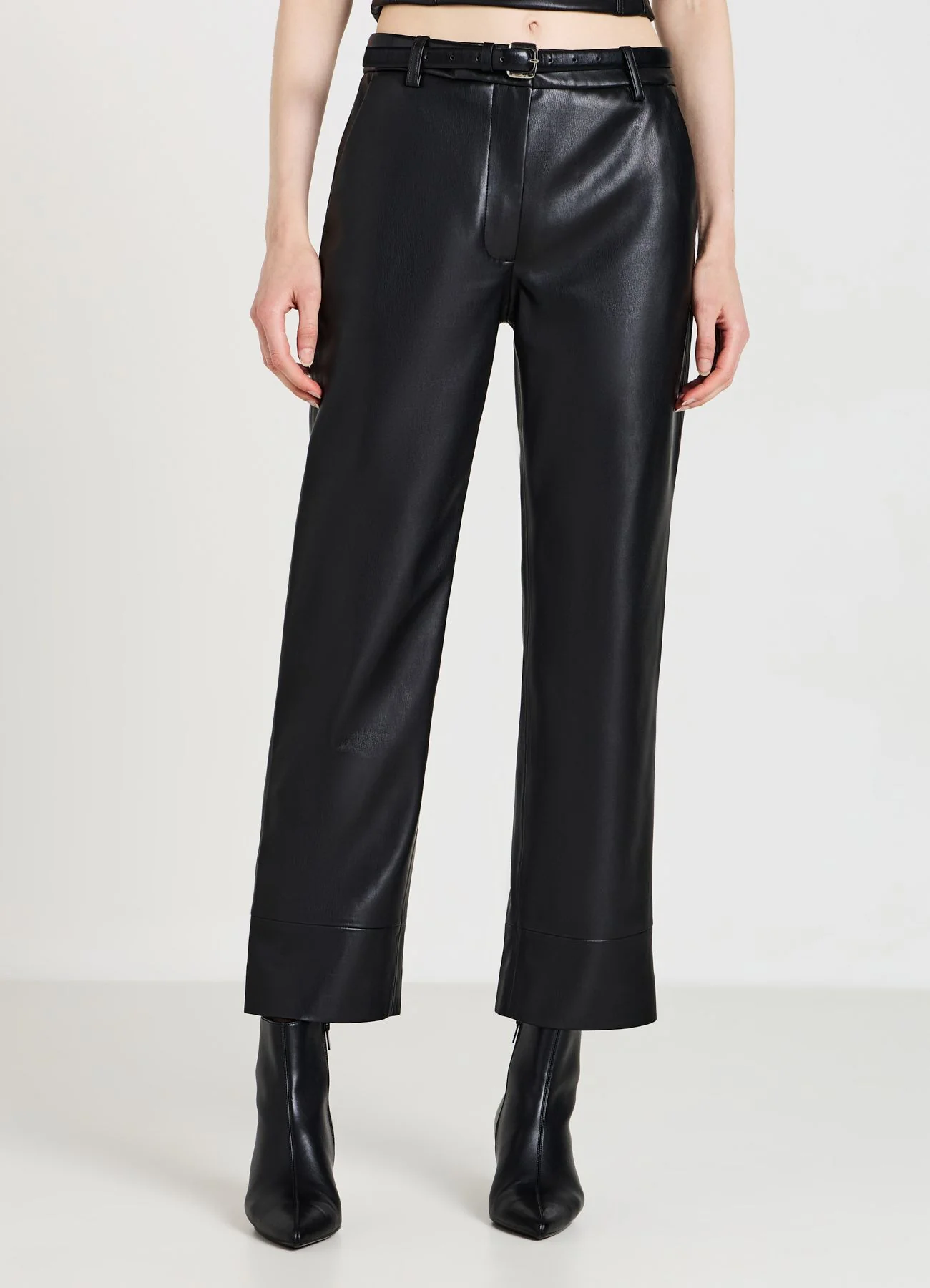 Pantaloni straight in similpelle - Image 3