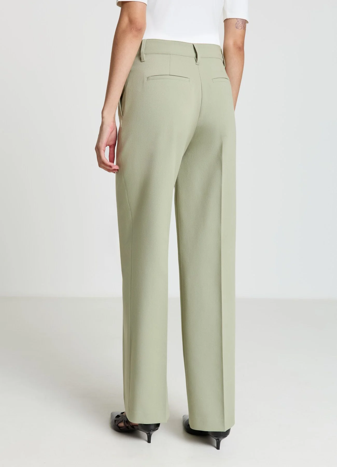 Pantaloni straight tinta unita - Image 2