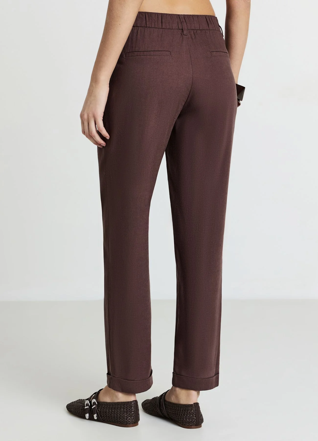 Pantaloni tasche alla francese misto lino - Image 3
